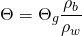 \[ \Theta=\Theta_g\frac{\rho_b}{\rho_w} \]