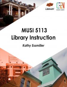 MUSI 5113 Library Instruction book cover