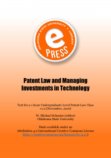 Patent Law and Managing Investments in Technology book cover