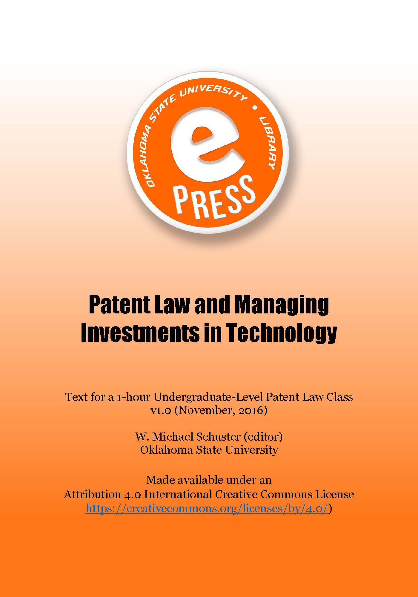 Cover image for Patent Law and Managing Investments in Technology